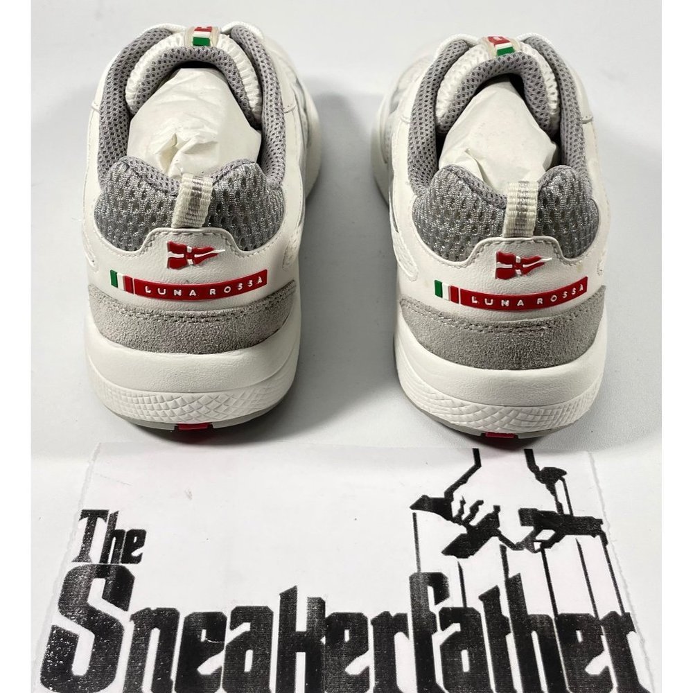 Prada White Silver Low-Top Sneakers - Picture 8 of 15